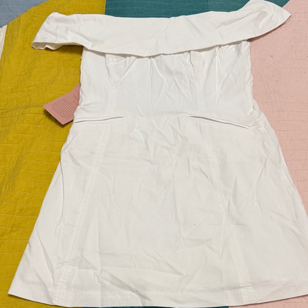 BHLDN White Ingrid Off the Shoulder Dress